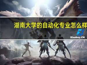 湖南大学的自动化专业怎么样
