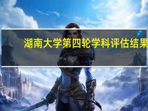 湖南大学第四轮学科评估结果