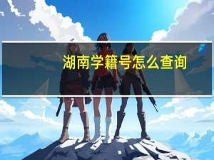 湖南学籍号怎么查询