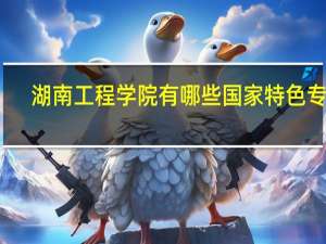 湖南工程学院有哪些国家特色专业