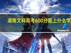 湖南文科高考600分能上什么学校