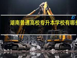 湖南普通高校专升本学校有哪些