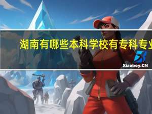 湖南有哪些本科学校有专科专业