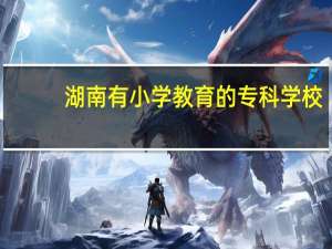 湖南有小学教育的专科学校
