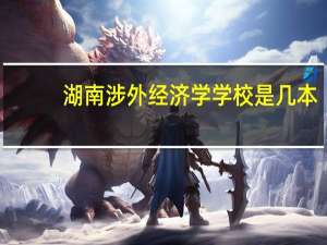 湖南涉外经济学学校是几本