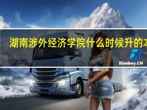 湖南涉外经济学院什么时候升的本科