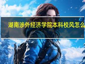 湖南涉外经济学院本科校风怎么样