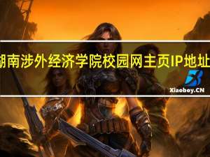湖南涉外经济学院校园网 主页IP地址是多少