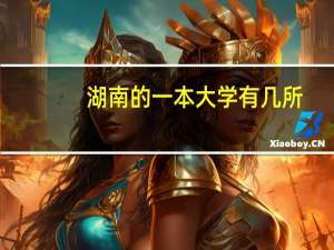 湖南的一本大学有几所
