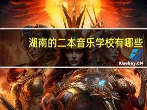 湖南的二本音乐学校有哪些