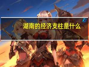 湖南的经济支柱是什么