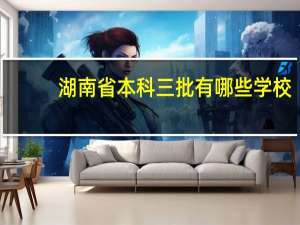 湖南省本科三批有哪些学校