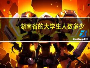 湖南省的大学生人数多少