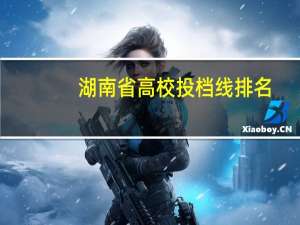湖南省高校投档线排名