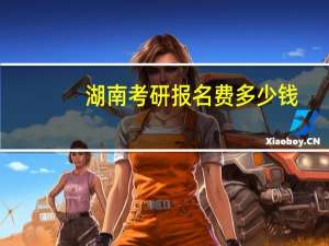湖南考研报名费多少钱