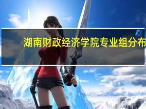 湖南财政经济学院专业组分布
