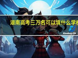 湖南高考三万名可以填什么学校