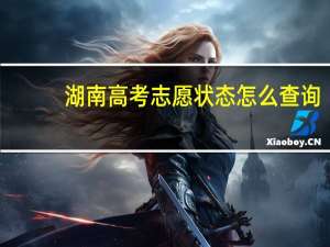 湖南高考志愿状态怎么查询