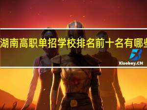 湖南高职单招学校排名前十名有哪些学校