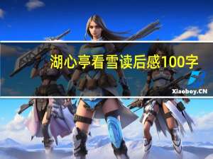 湖心亭看雪读后感100字（湖心亭看雪读后感）