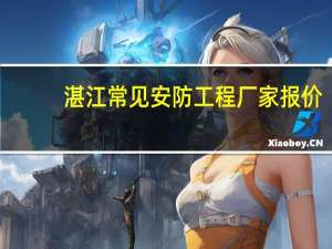 湛江常见安防工程厂家报价