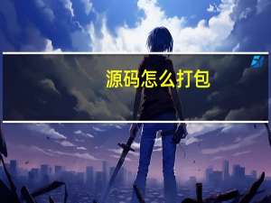源码怎么打包