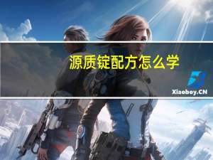 源质锭配方怎么学