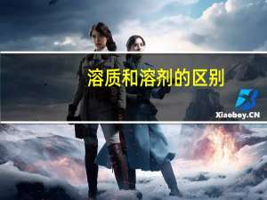 溶质和溶剂的区别
