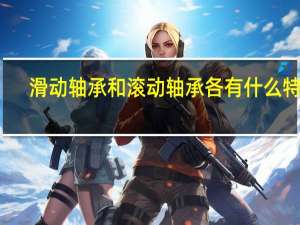 滑动轴承和滚动轴承各有什么特点