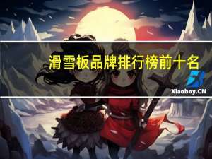 滑雪板品牌排行榜前十名