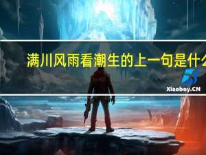 满川风雨看潮生的上一句是什么