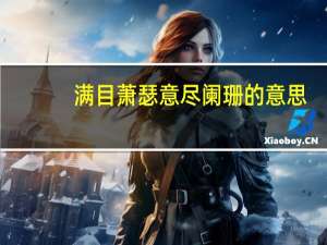 满目萧瑟意尽阑珊的意思