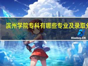 滨州学院专科有哪些专业及录取分数
