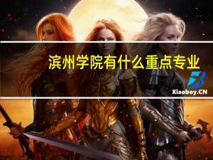 滨州学院有什么重点专业