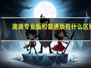 滴滴专业版和普通版有什么区别