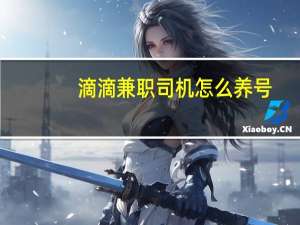 滴滴兼职司机怎么养号（滴滴兼职司机）