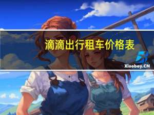 滴滴出行租车价格表