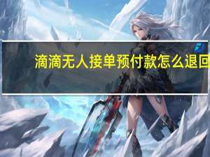 滴滴无人接单预付款怎么退回（滴滴预付款多久会退回）