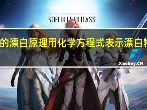 漂白粉的漂白原理用化学方程式表示 漂白粉的漂白原理