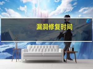 漏洞修复时间（漏洞修复）