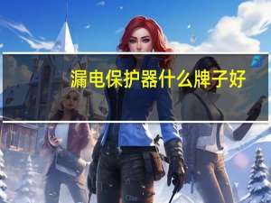 漏电保护器什么牌子好