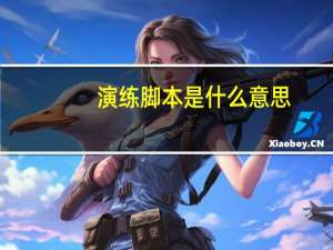 演练脚本是什么意思