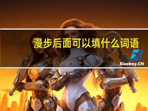 漫步后面可以填什么词语