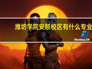 潍坊学院安顺校区有什么专业