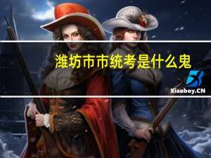 潍坊市市统考是什么鬼