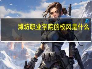 潍坊职业学院的 校风 是什么
