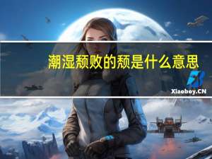 潮湿颓败的颓是什么意思