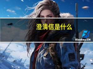 澄清信是什么