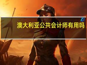澳大利亚公共会计师有用吗