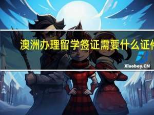 澳洲办理留学签证需要什么证件